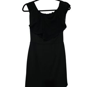 Luluvia Elegant Black Ruffle Mini Dress Size Small Wore Once Excellent Condition